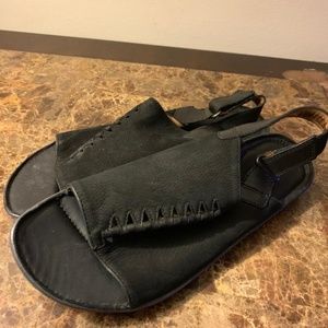 Clark's Black Suede Sandals
